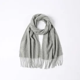 100% Australian Wool Solid Gray Scarf - Made in Australia