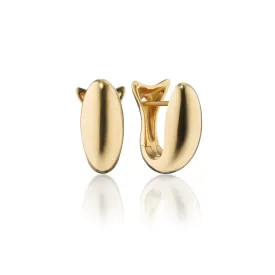 18K Gold Midi Perseverance Huggie Earrings