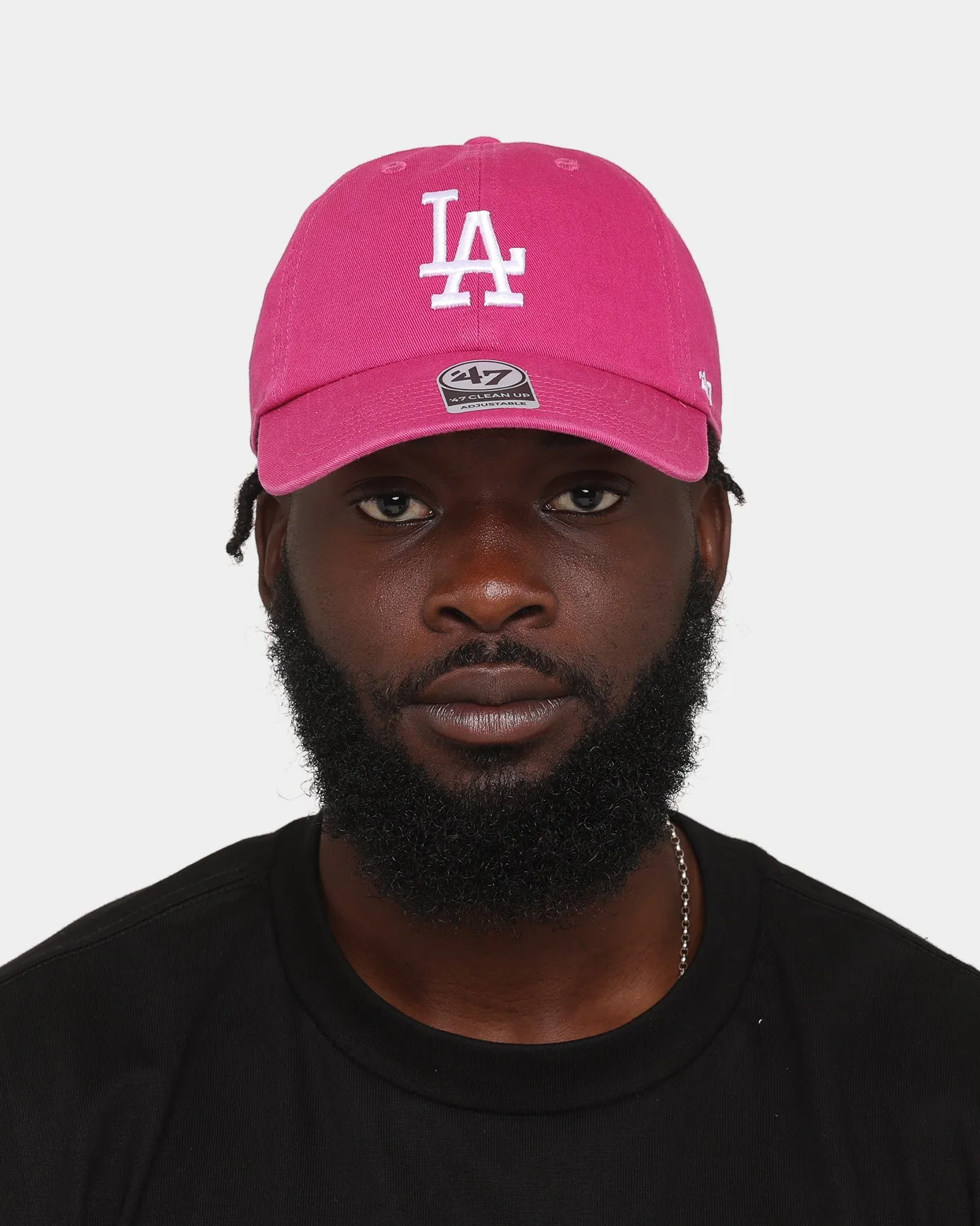 47 Brand Los Angeles Dodgers Clean Up Strapback Orchid