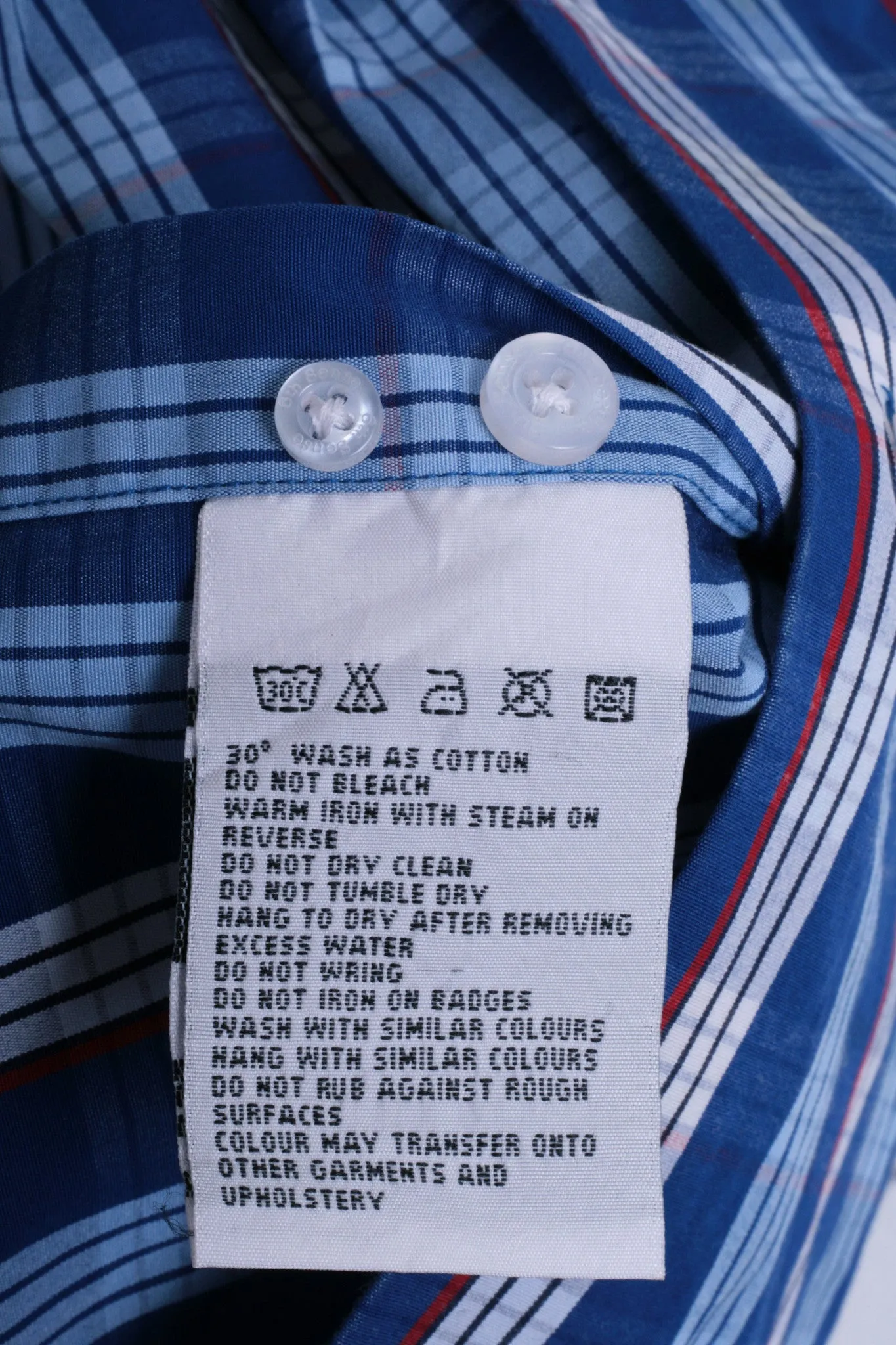 6th Sense Global Designs Mens M Casual Shirt Check Royal Blue Cotton