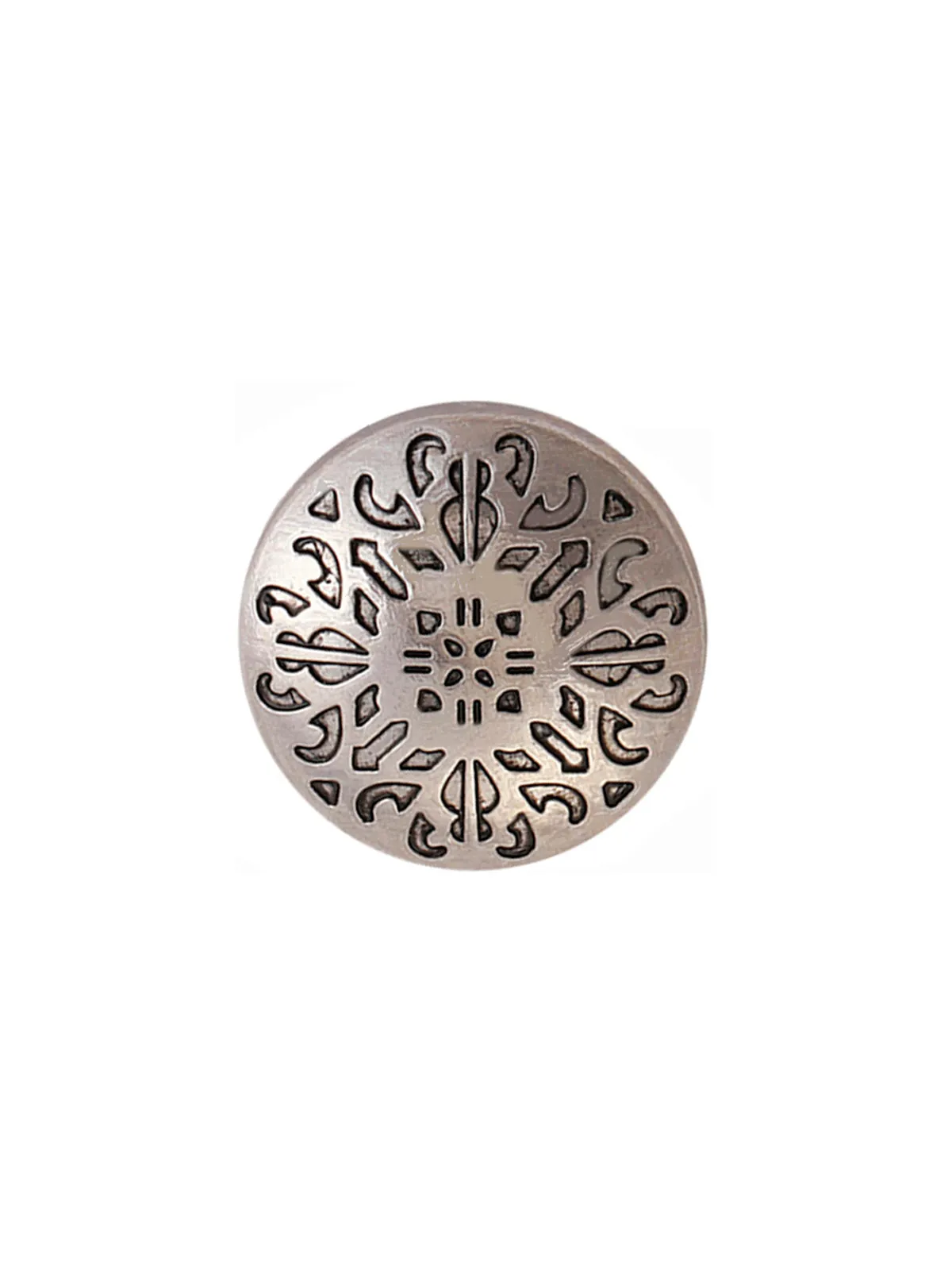 Antique Finish Round Shape Engraved Design Dome Button