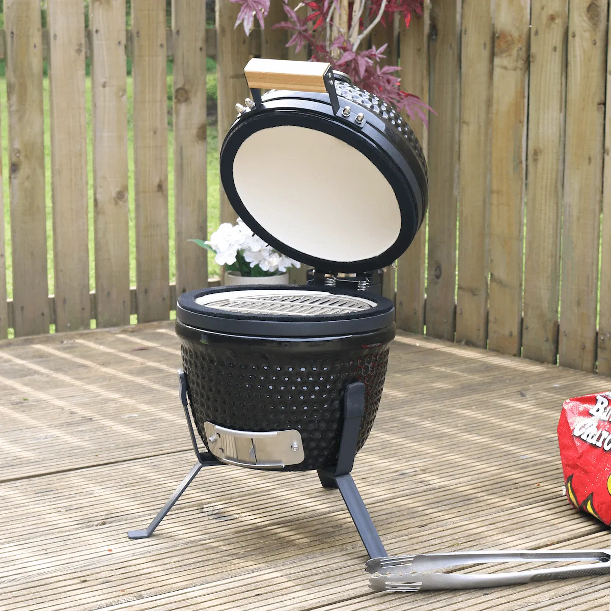 Azuma 13" Mini Kamado Ceramic Egg Charcoal Picnic Barbecue BBQ Grill