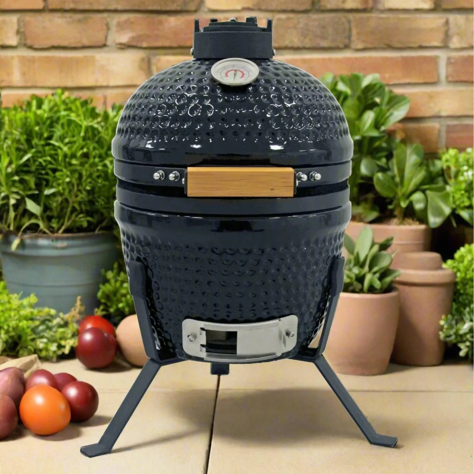 Azuma 13" Mini Kamado Ceramic Egg Charcoal Picnic Barbecue BBQ Grill