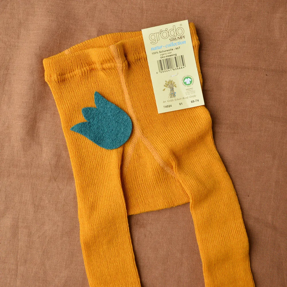 Baby Tights in 100% Organic Merino Wool - Sonne 01 (6-12m) *SECONDS/YOU MEND IT!