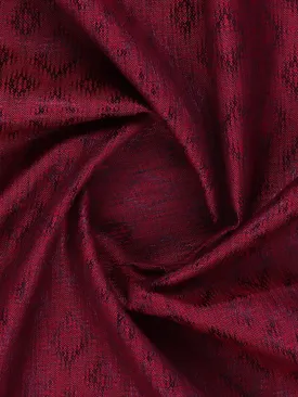 Cotton Rich Self Design Maroon Shirt Fabric High Style