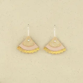 Erin Lightfoot: Earring Ginko Pink & Dune