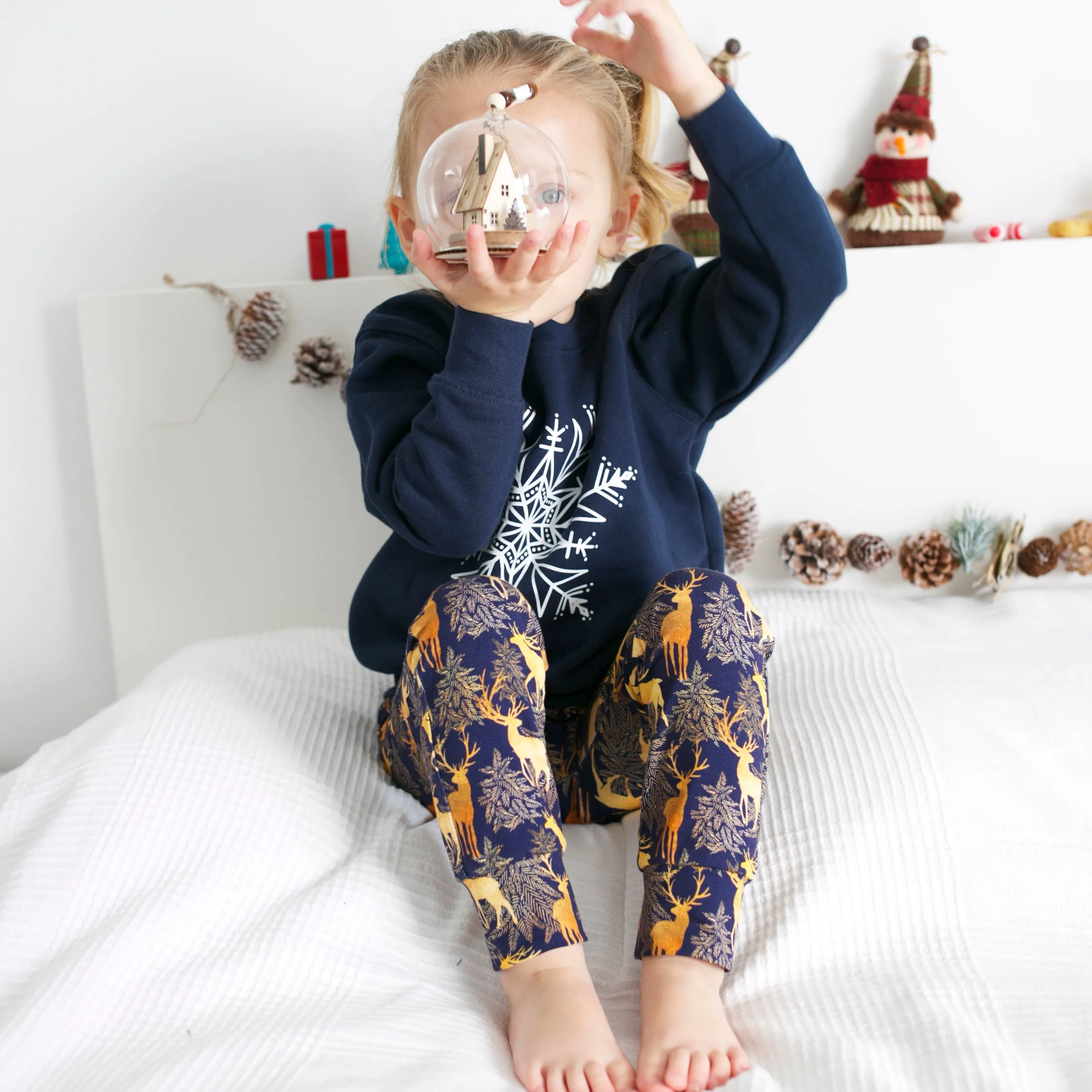 Golden Stag Print Leggings