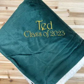 Graduation Personalized Mink Sherpa Blanket