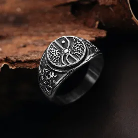 Grimfrost Shield Wall Ring, Stainless Steel