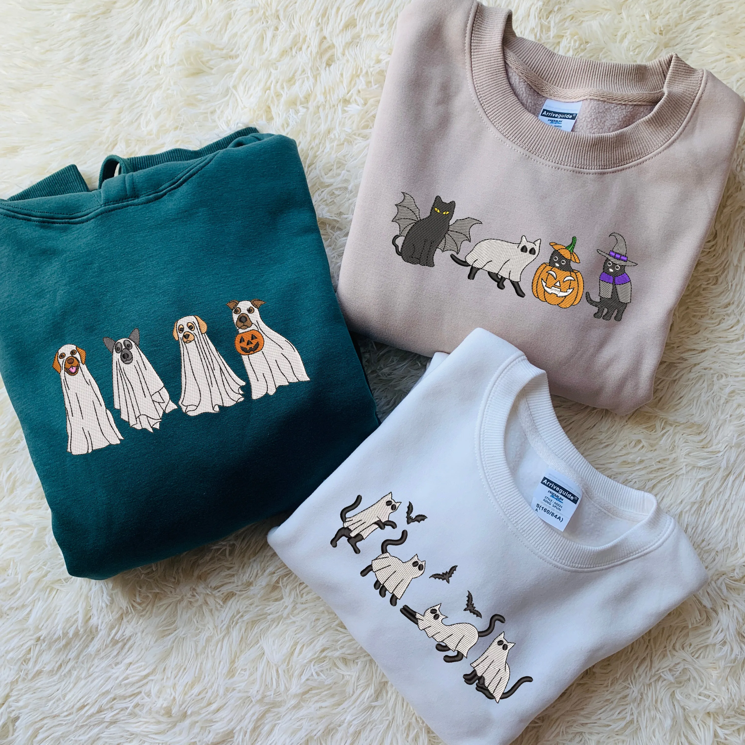 Halloween Embroidered Pet Dog Cat Hoodie Sweatshirt T-Shirt