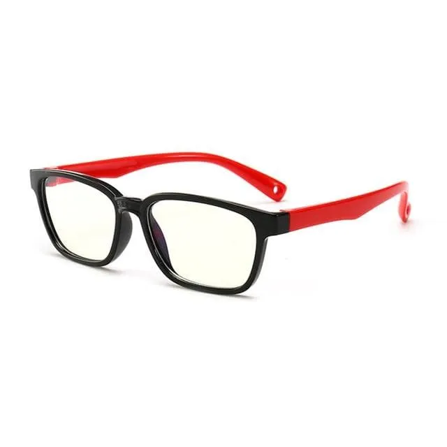 Kids Bendable Silicone Frame Anti-blue Light Glasses