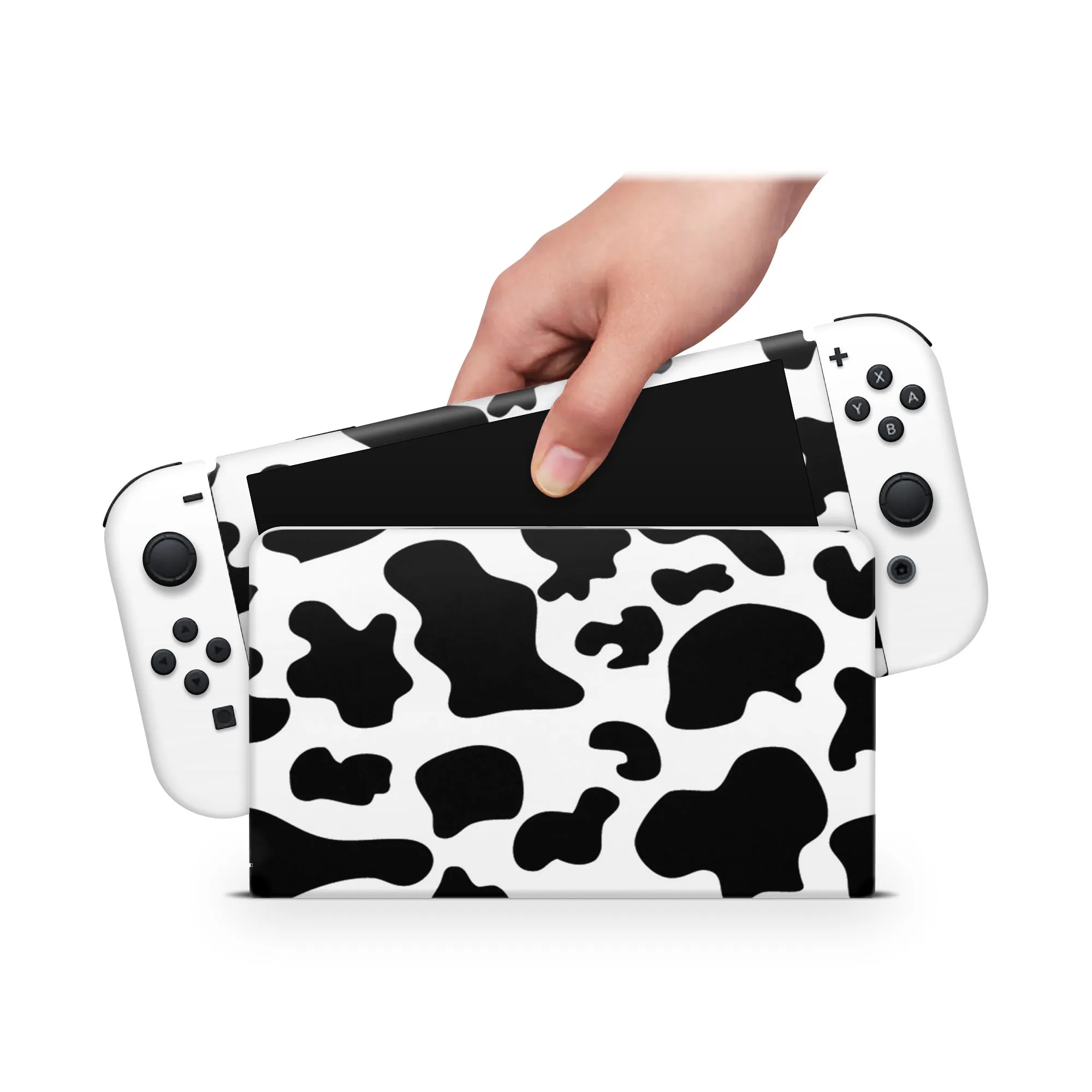 Nintendo Switch Oled Skin Decals - Cow - Wrap Vinyl Sticker