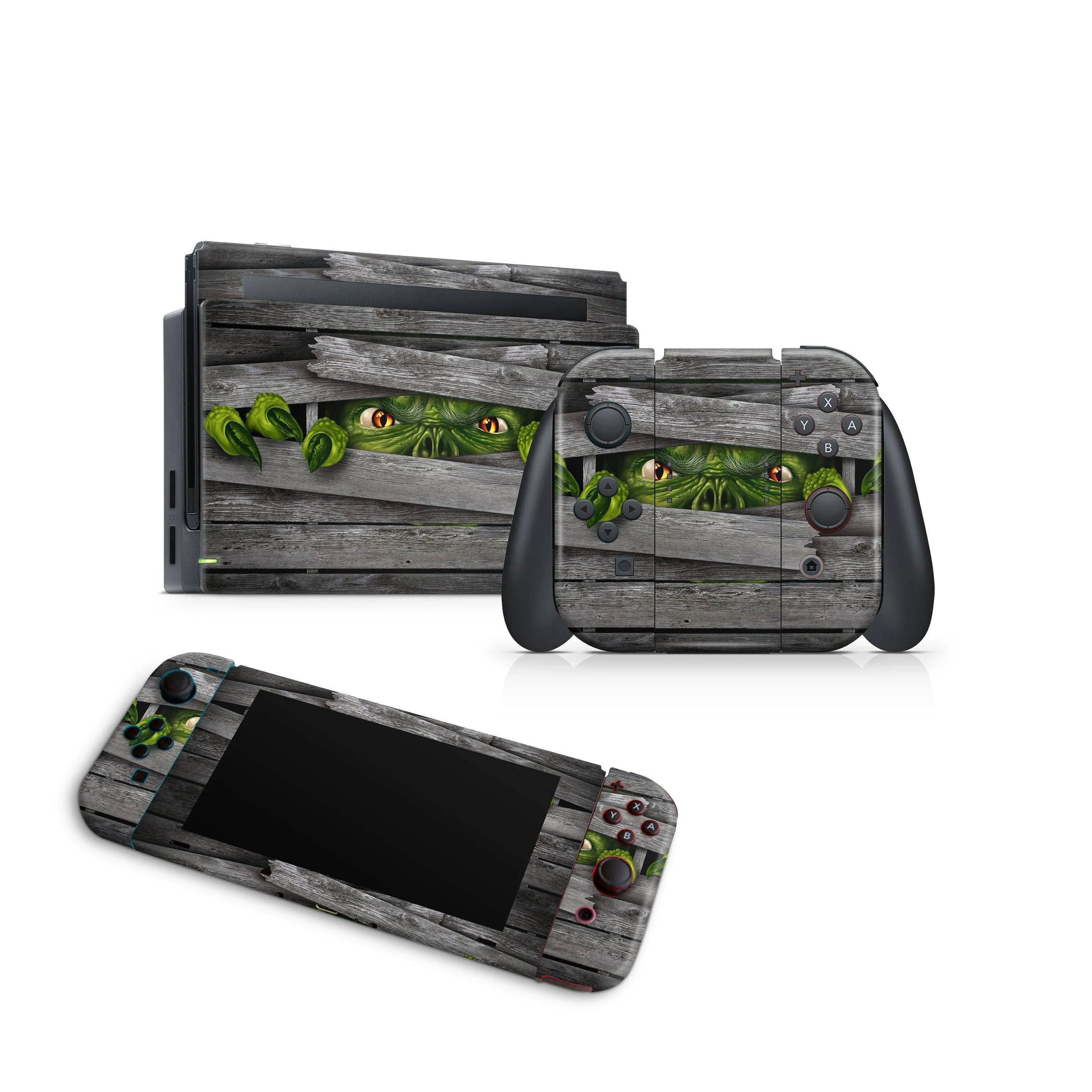 Nintendo Switch Skin Decals - Wood Monster - Wrap Vinyl Sticker
