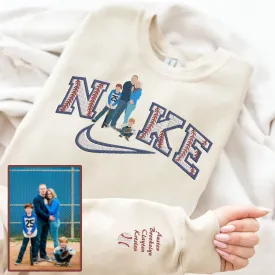 Personalized Embroidered Baseball Hoodie Sweatshirt T-Shirt