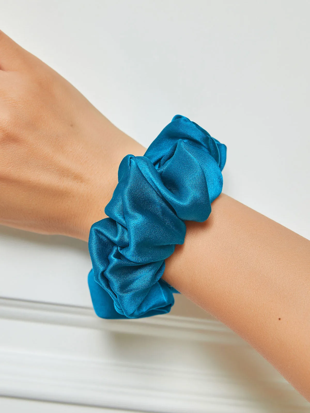 Pure Silk Midnight Scrunchies - 3.5cm