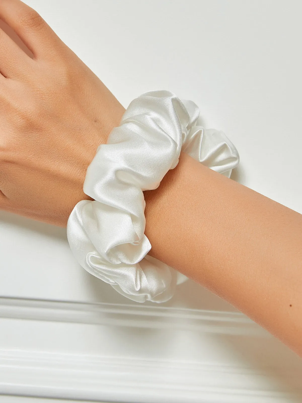 Pure Silk Midnight Scrunchies - 3.5cm