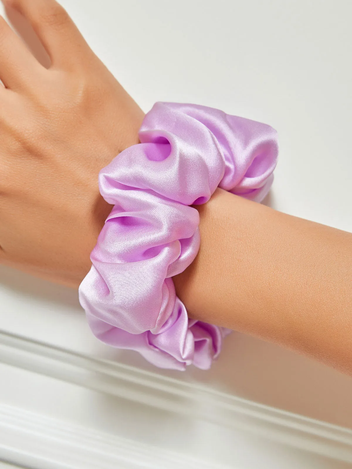 Pure Silk Midnight Scrunchies - 3.5cm