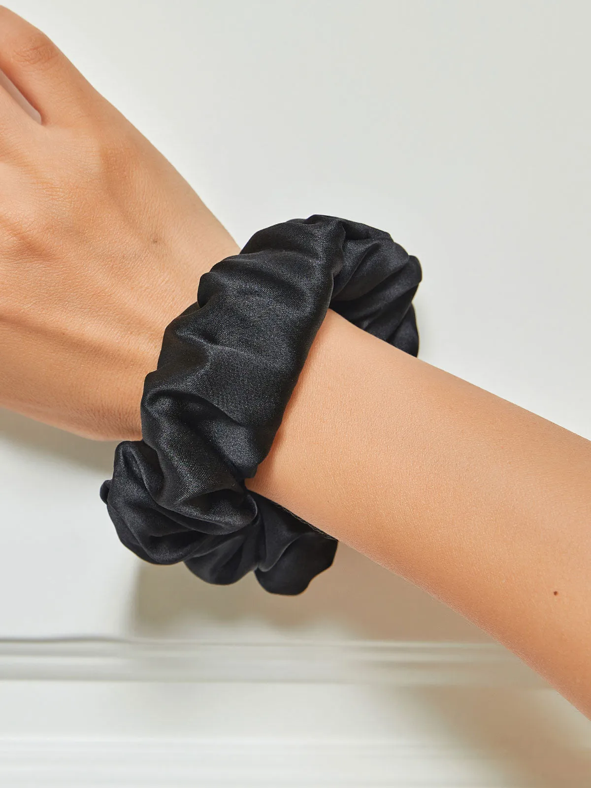 Pure Silk Midnight Scrunchies - 3.5cm