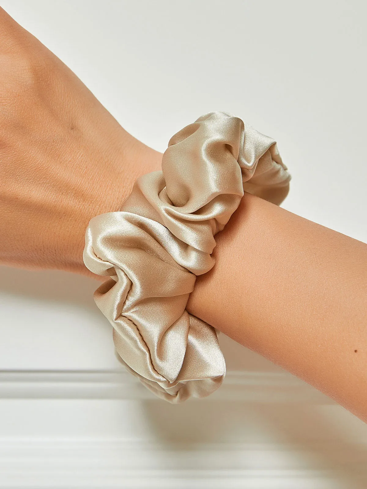 Pure Silk Midnight Scrunchies - 3.5cm