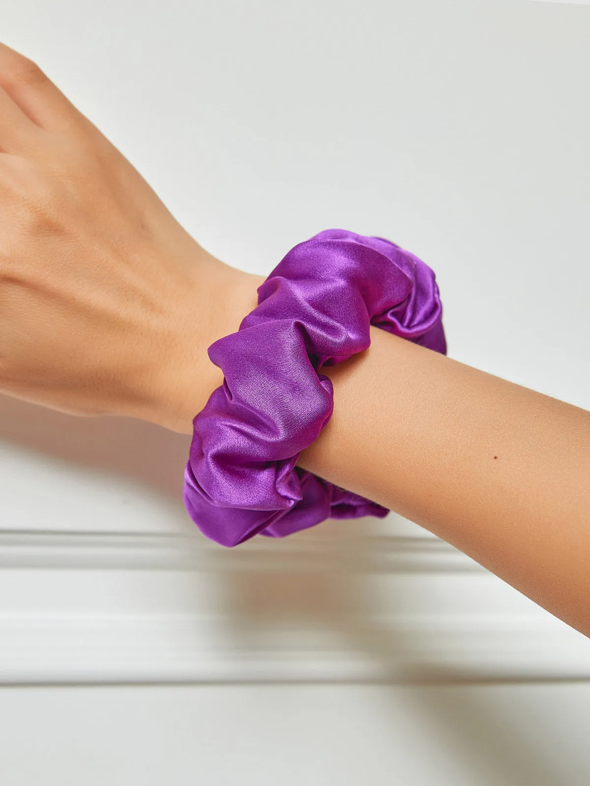 Pure Silk Midnight Scrunchies - 3.5cm