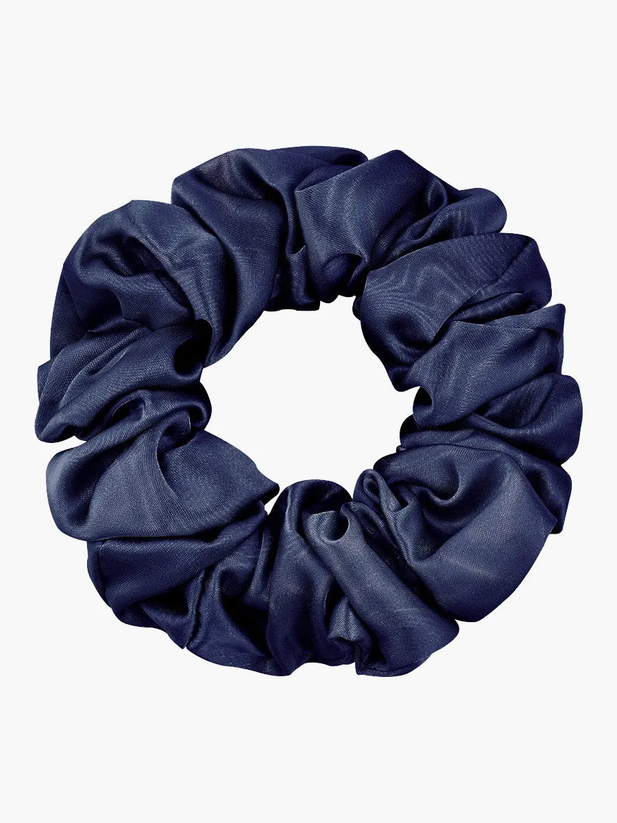 Pure Silk Midnight Scrunchies - 3.5cm