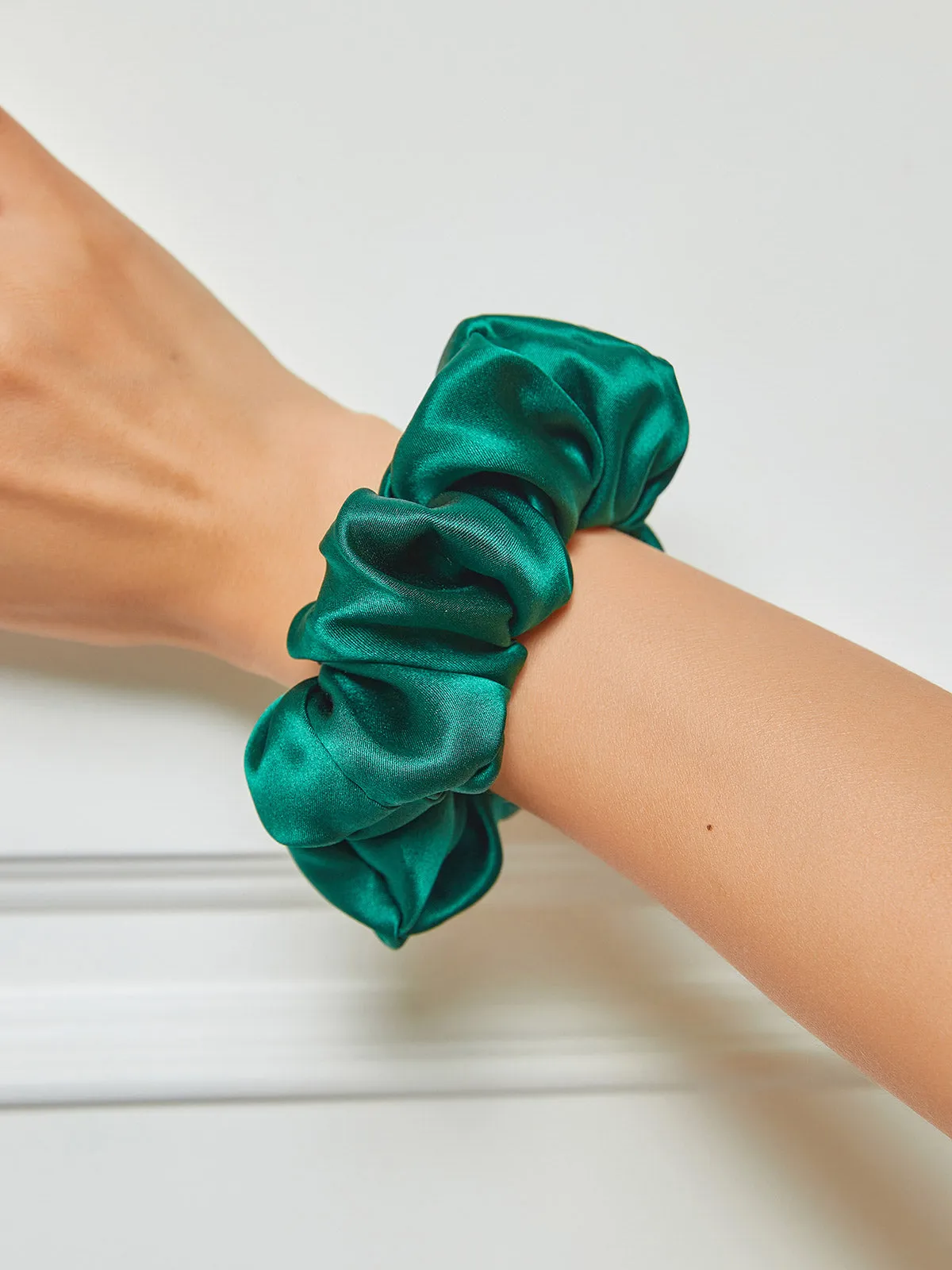 Pure Silk Midnight Scrunchies - 3.5cm