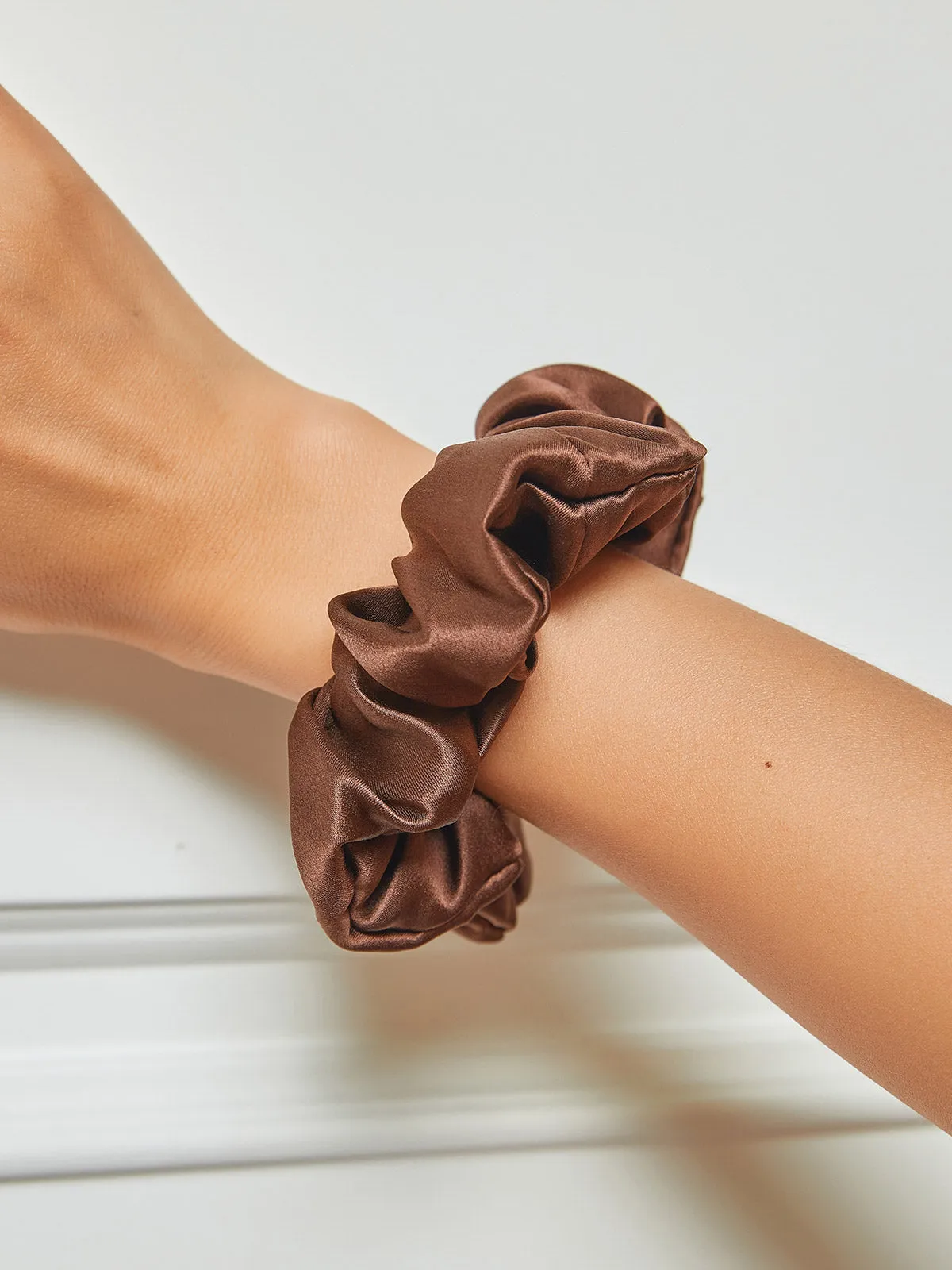 Pure Silk Midnight Scrunchies - 3.5cm