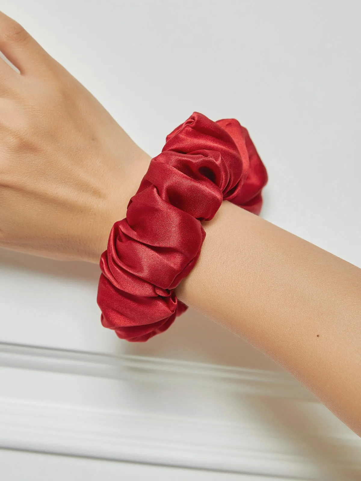 Pure Silk Midnight Scrunchies - 3.5cm