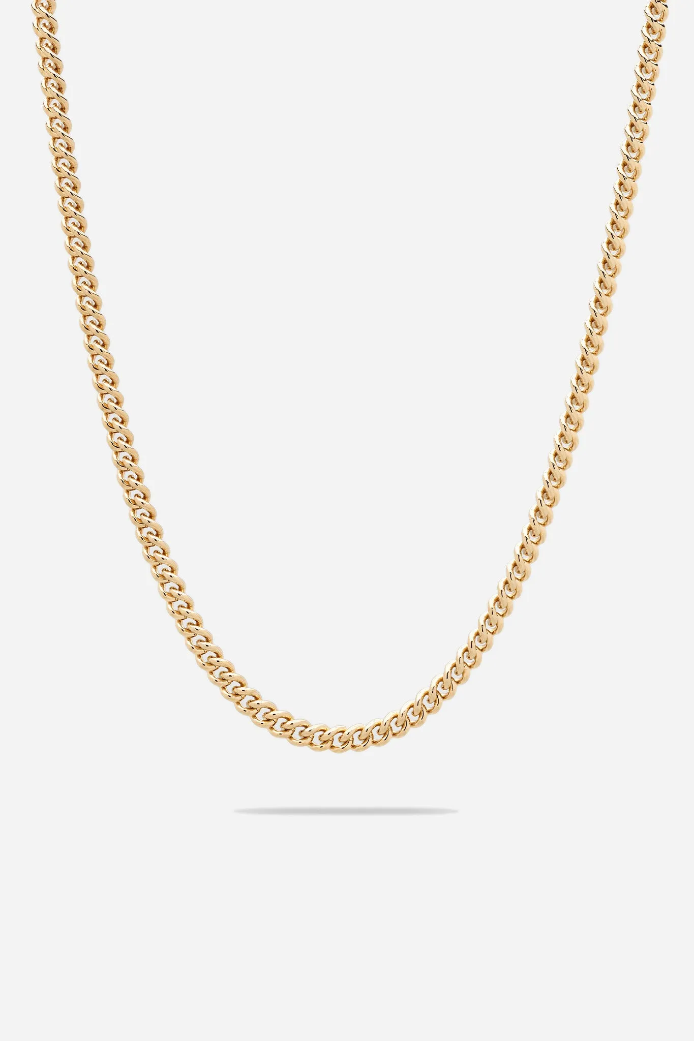 Rounded Curb Chain¬†Thin Gold