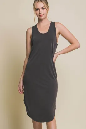 Sleeveless Ribbed Midi Dress