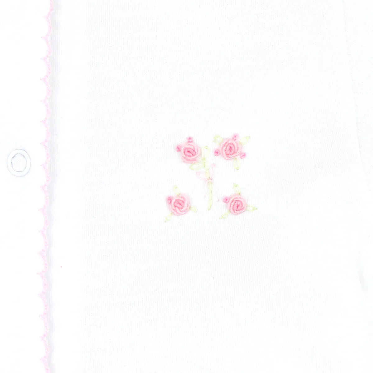 Sweet Roses Embroidery Footie | Baby Girl