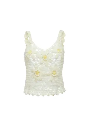 White Handmade Crochet Top