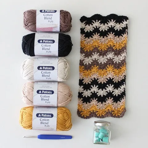 YYC Kit - Ric Rac Blanket made with Patons Cotton Blend